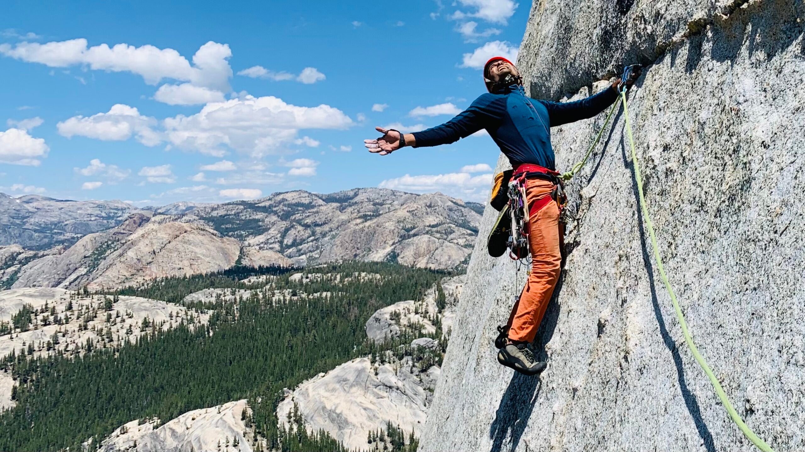 Kush on 'The Lamb' (5.9) in Yosemite