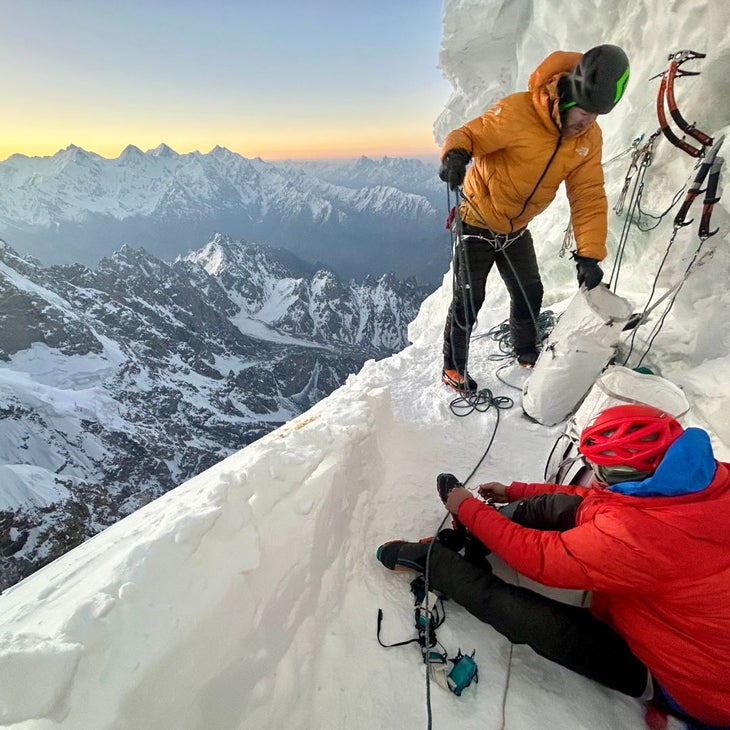 Ethan Berman considers the 3,000 meters of unclimbed relief on Ultar Sar's Southeast Pillar.