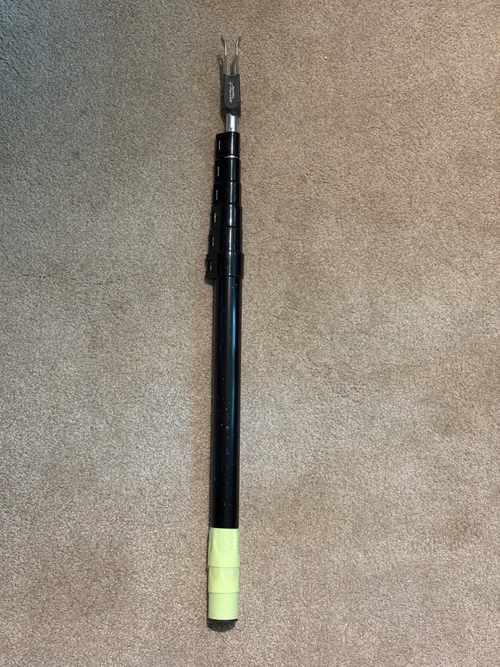 Because the black base pole is slippery, I added grip tape to enhance grabbability, especially useful as you approach full extension.