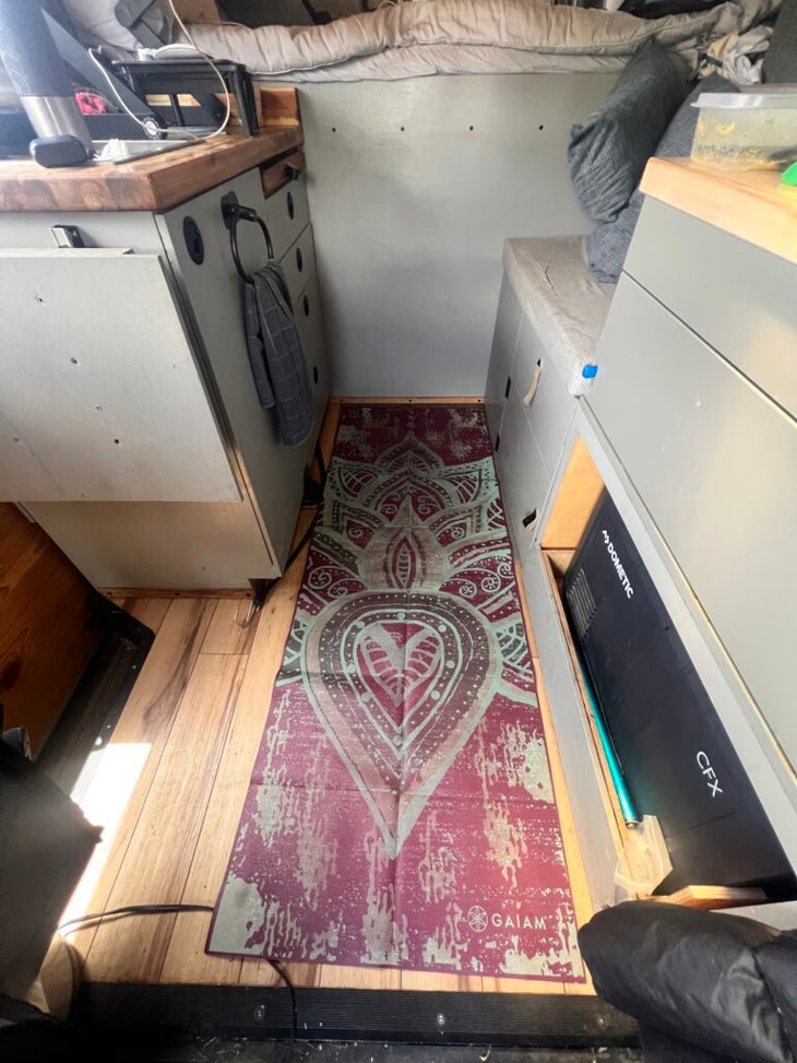 yoga in a van