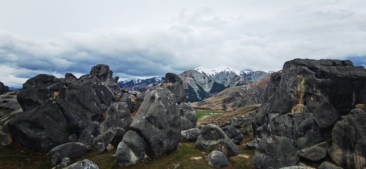 boulders in castle hill, new zealand