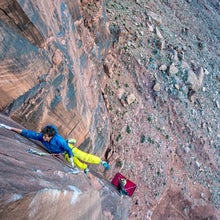 Ben Rueck on his project not long after his scary climbing story unfolded on Parriott Mesa