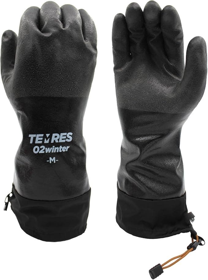 These black rubber ice climbing gloves are the best cheap gear for climbers.