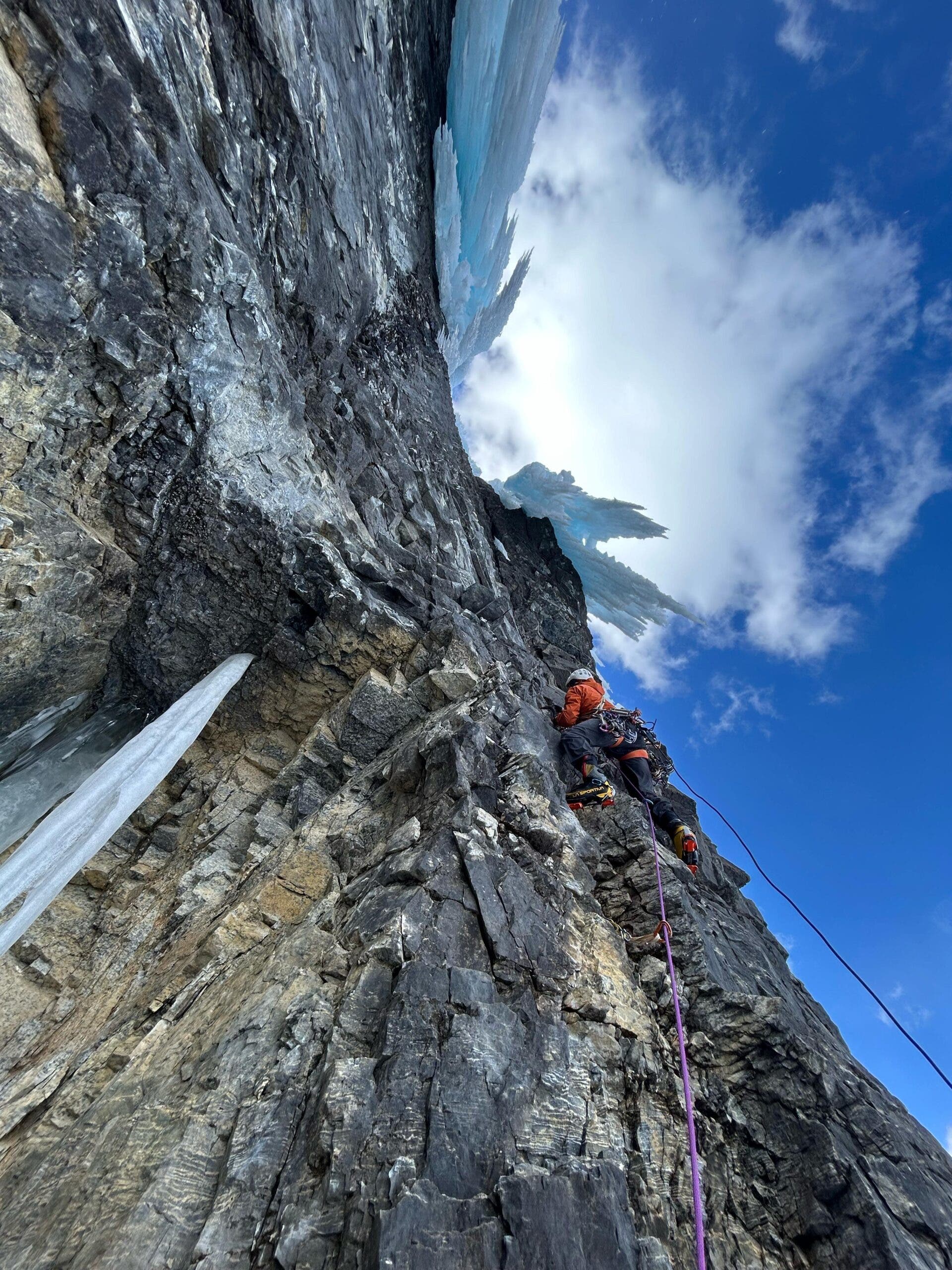Anthony Walsh uses the G-Summit on B.C.'s Stanley Headwall.