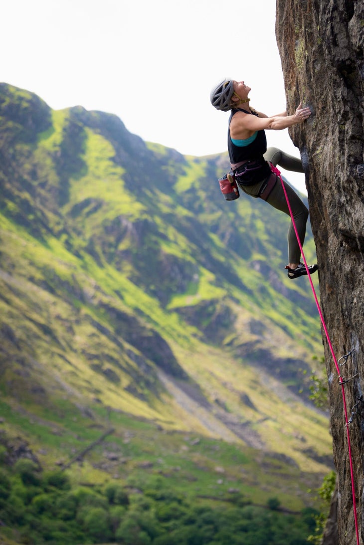 bravery in climbing: Hazel Findlay trad climbing