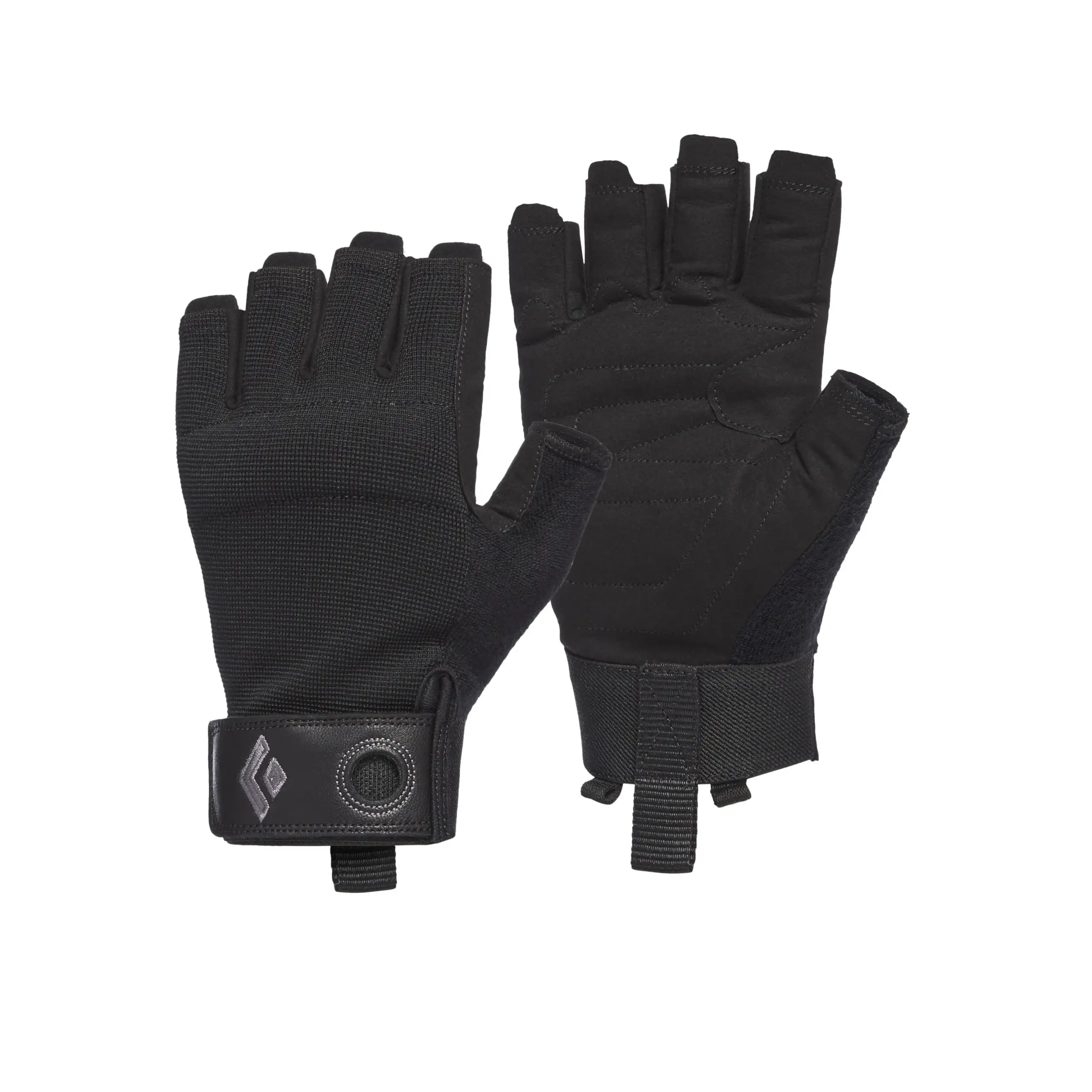Black Diamond half-finger gloves.
