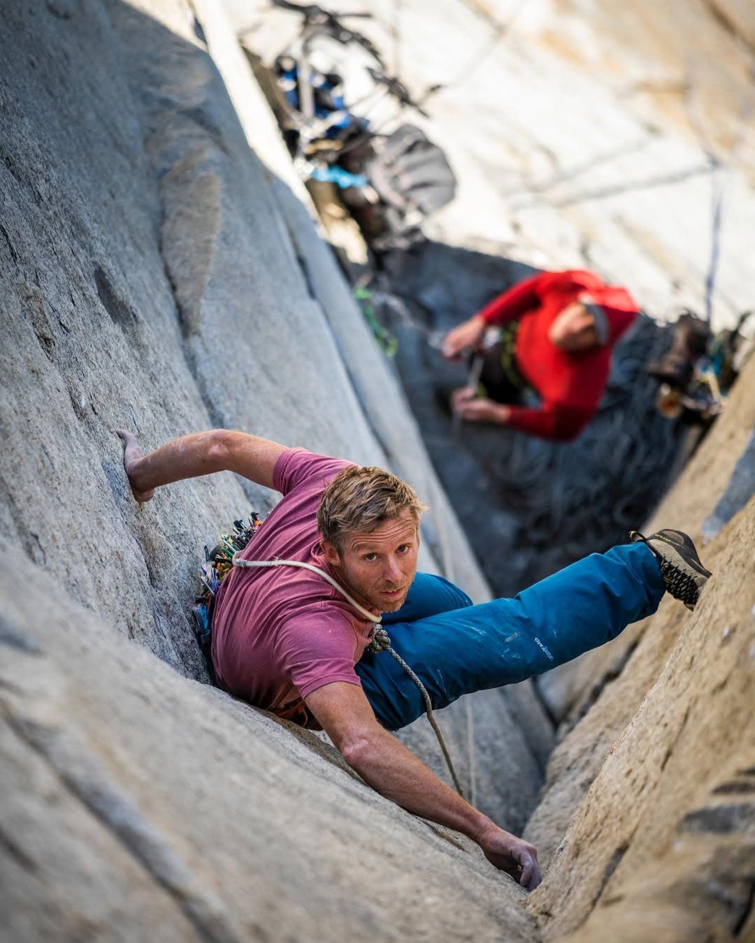 Tommy Caldwell sends 'Passage to Freedom' (5.13d; 3,000ft) on El Capitan in Yosemite.