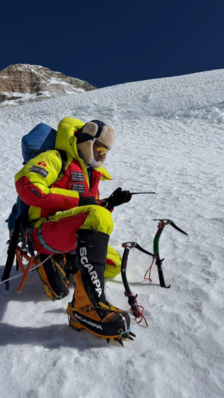 Sanu Sherpa during the team's winter ascent of Makalu.