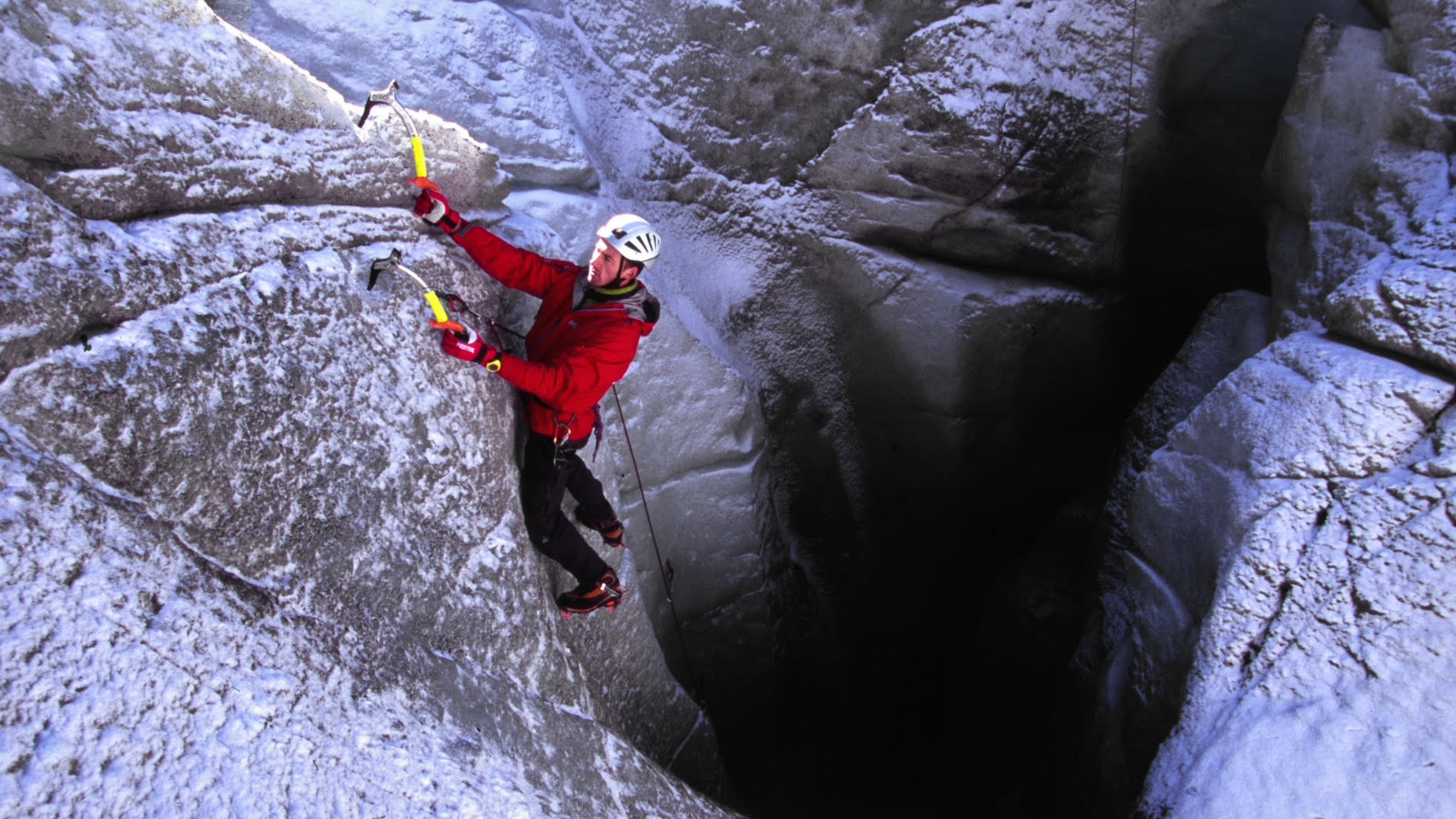 French climber Christophe "Jack" Jacquemoud, seen here climbing in red jacket in winter, died on September 12, 2025