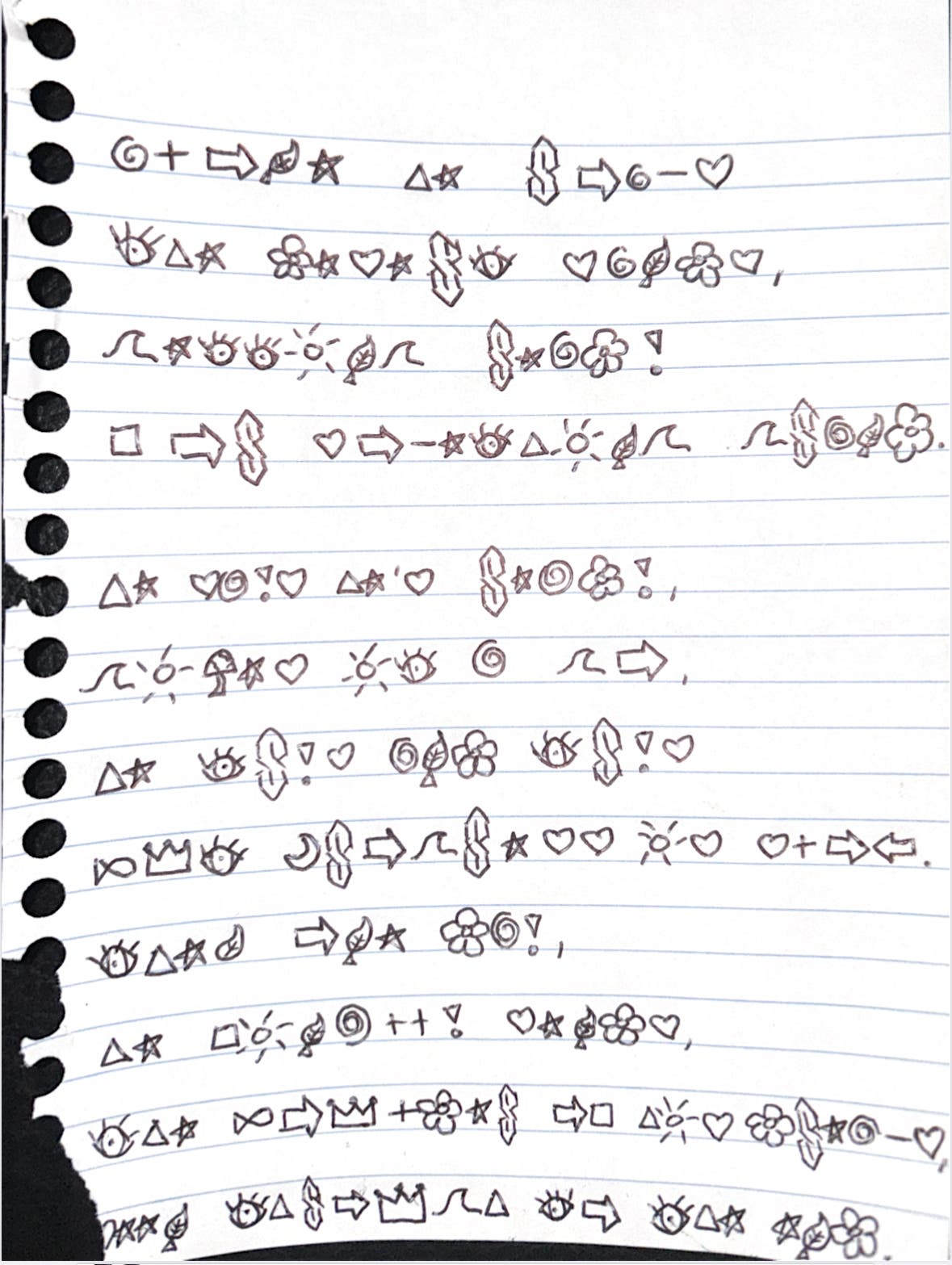 One of the coded riddles left by the thieves who stole the Portable boulder.