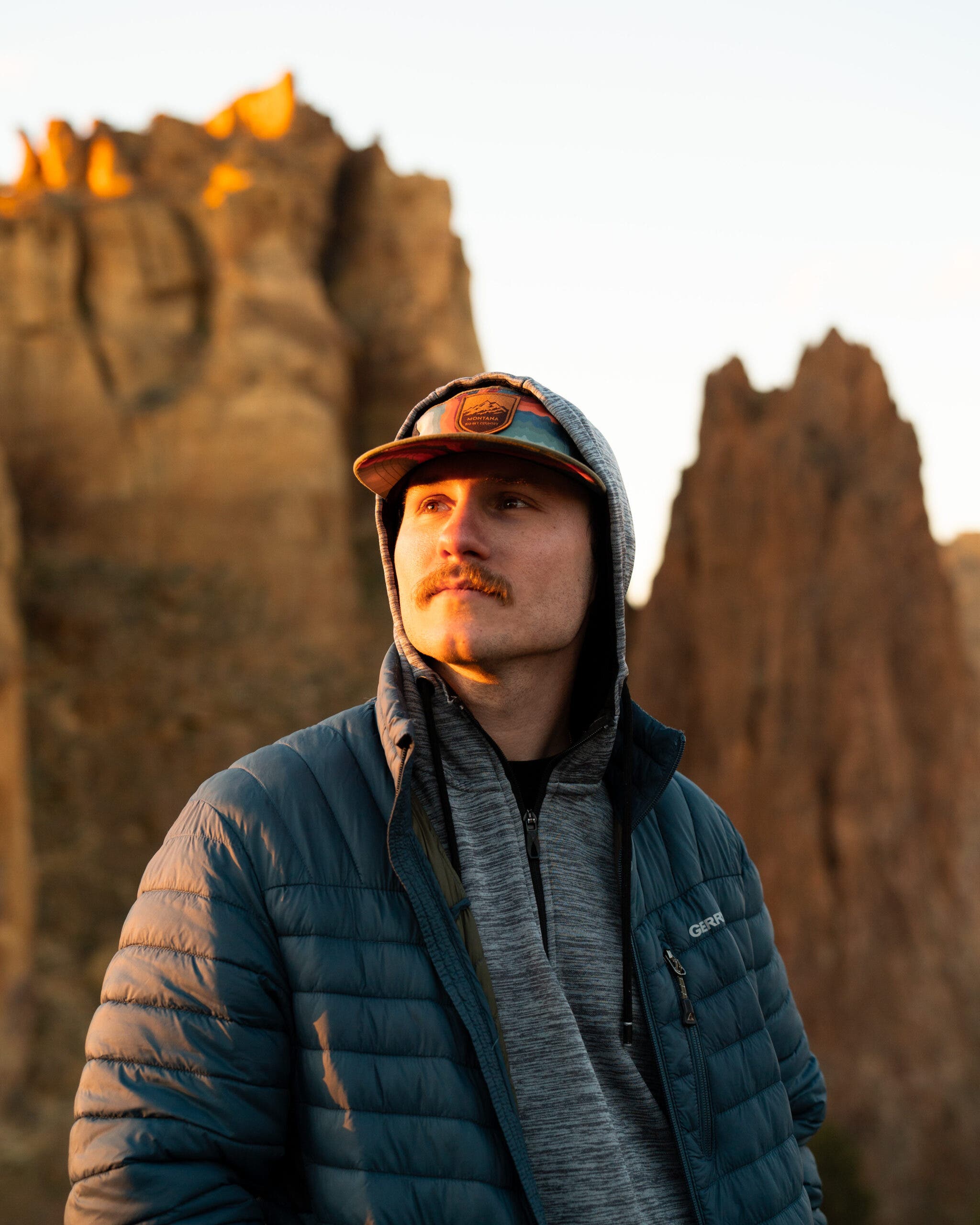 Thomas Hostetler at home in Oregon at sunset.
