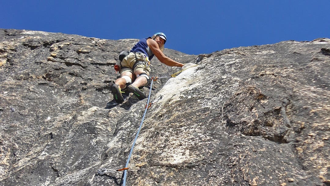 Jerry Anderson climbing