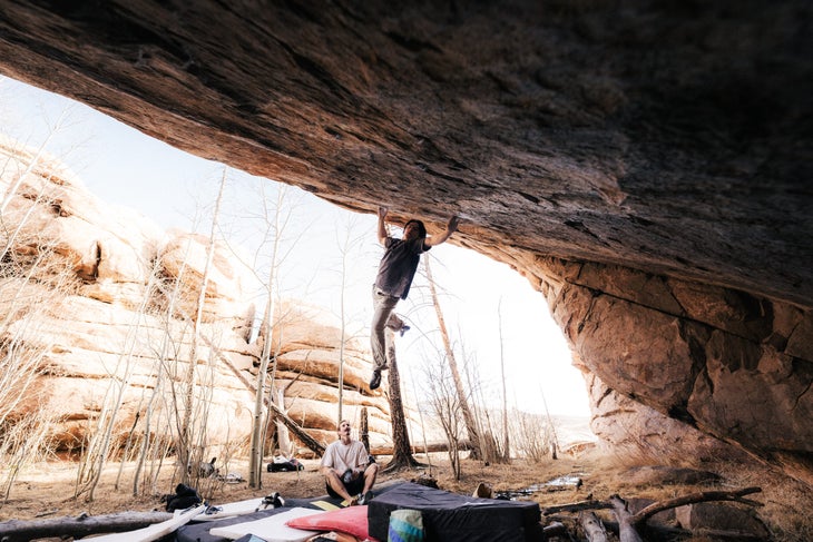 Beckett Hsin dangling from No One Mourns the Wicked