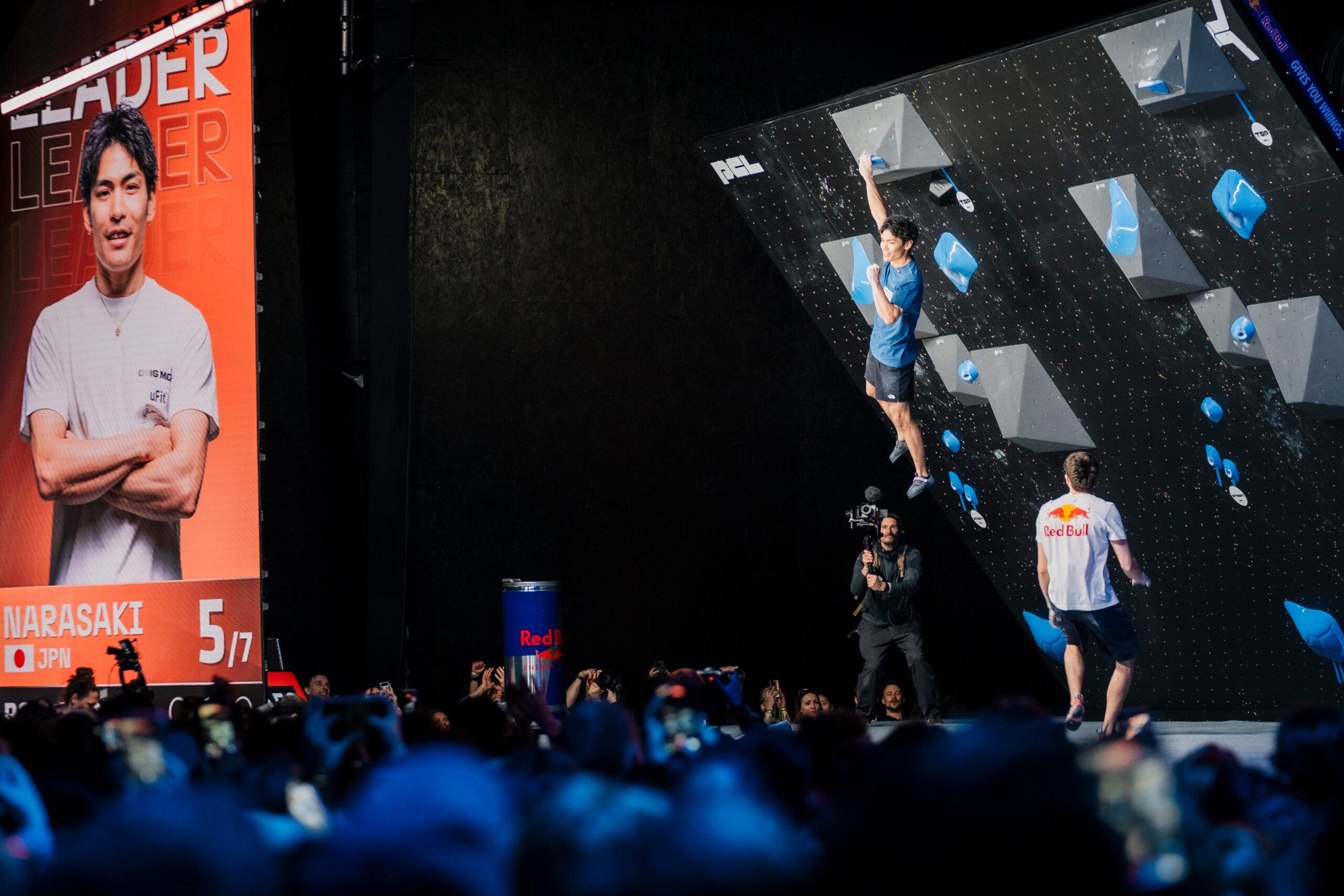 The Pro Climbing League competition gave athletes four minutes to climb to their highest point on a boulder before their opponent does on an identical, adjacent boulder.