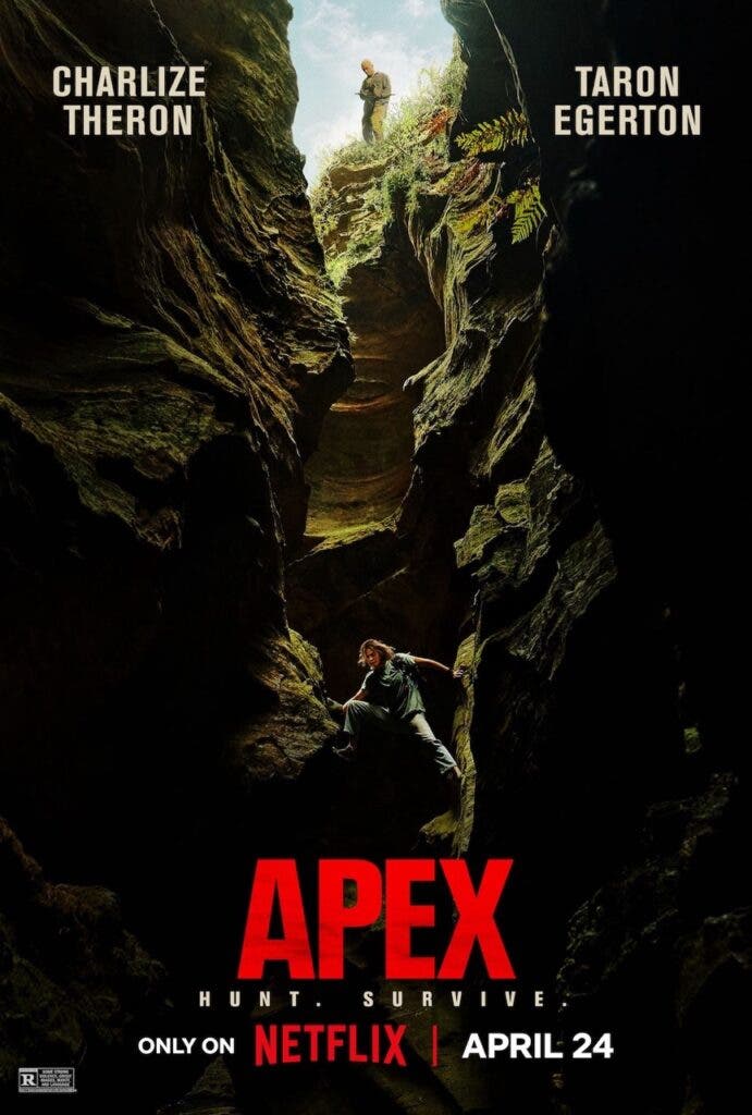 How Charlize Theron Learned to Climb for Netflix Thriller ‘Apex’ 3 Apex poster for Netflix