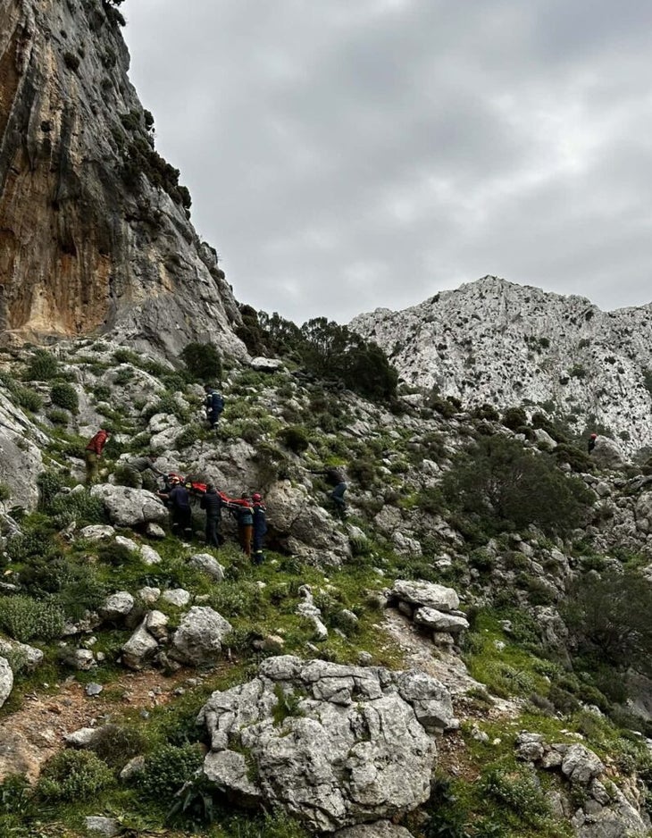 Kalymnos fall rescue operation
