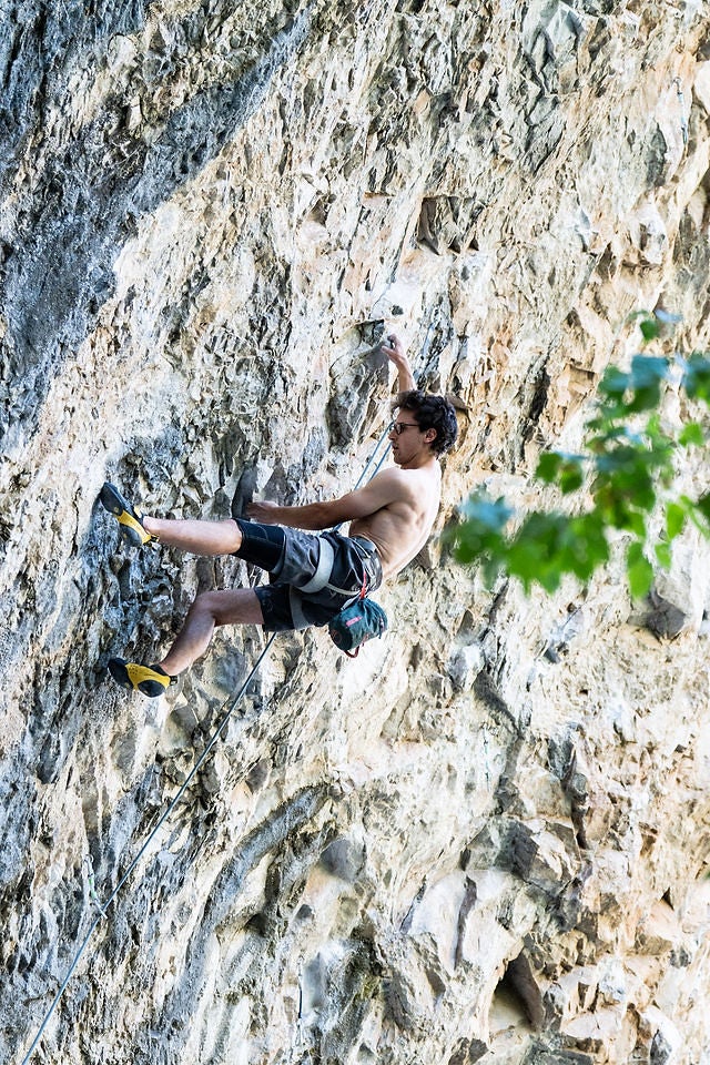 Jesse Franklin climbing