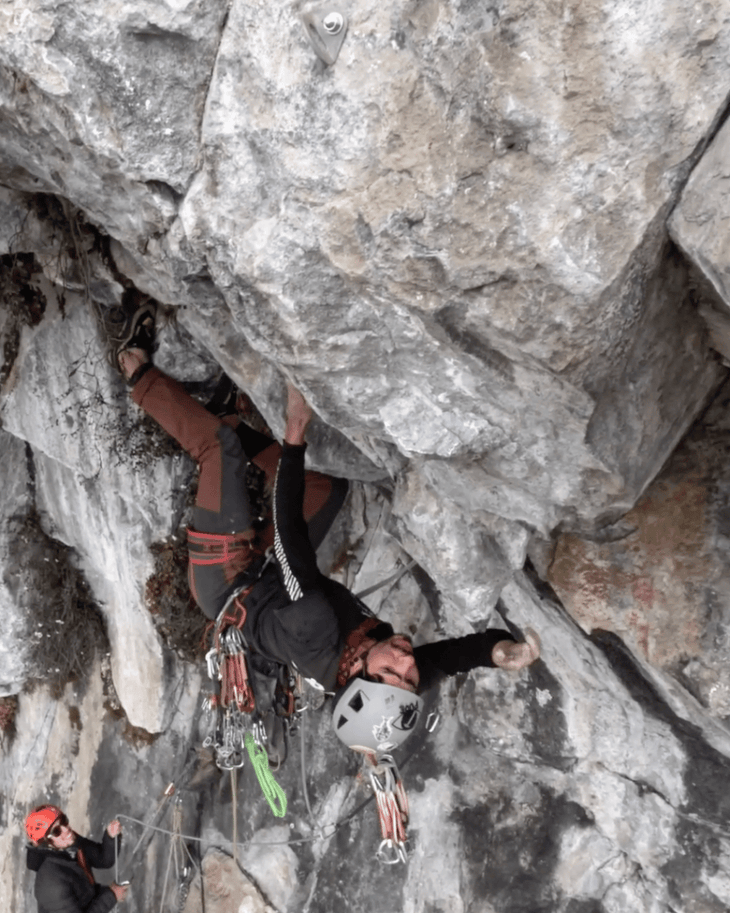 Steep moves and infrequent bolts on Tepeyóllotl, the hardest climb in Mexico.