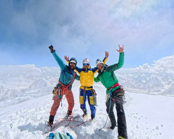 After establishing The Leopard of Higher Ground, the team is just the second to ever stand atop Tahu Rutum. they made the First Ascent of Tahu Rutum 