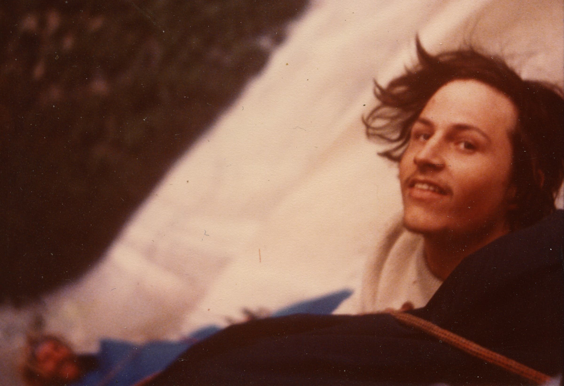A selfie of a climber on a wall