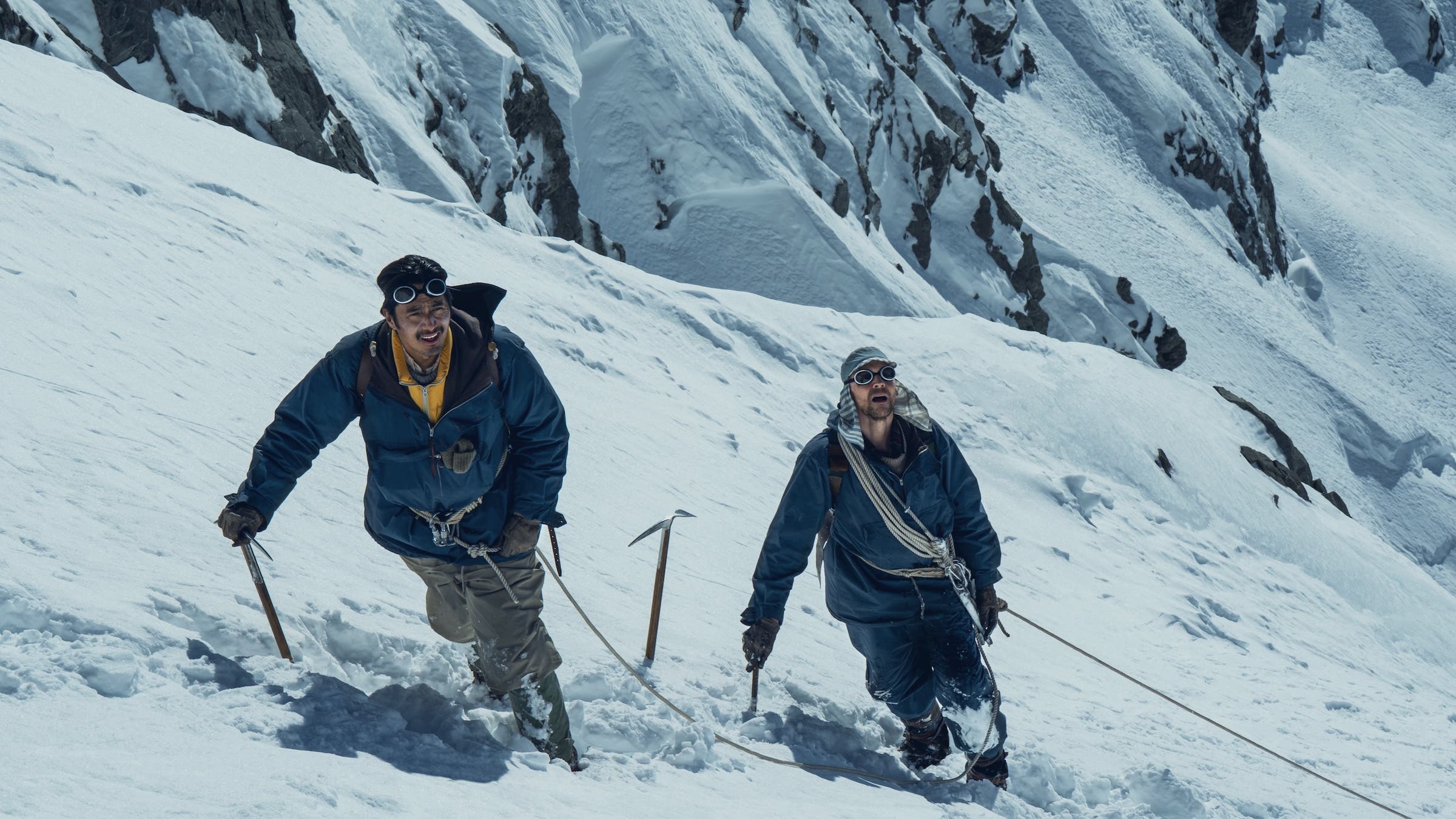 Real Crevasse Climbing Scene