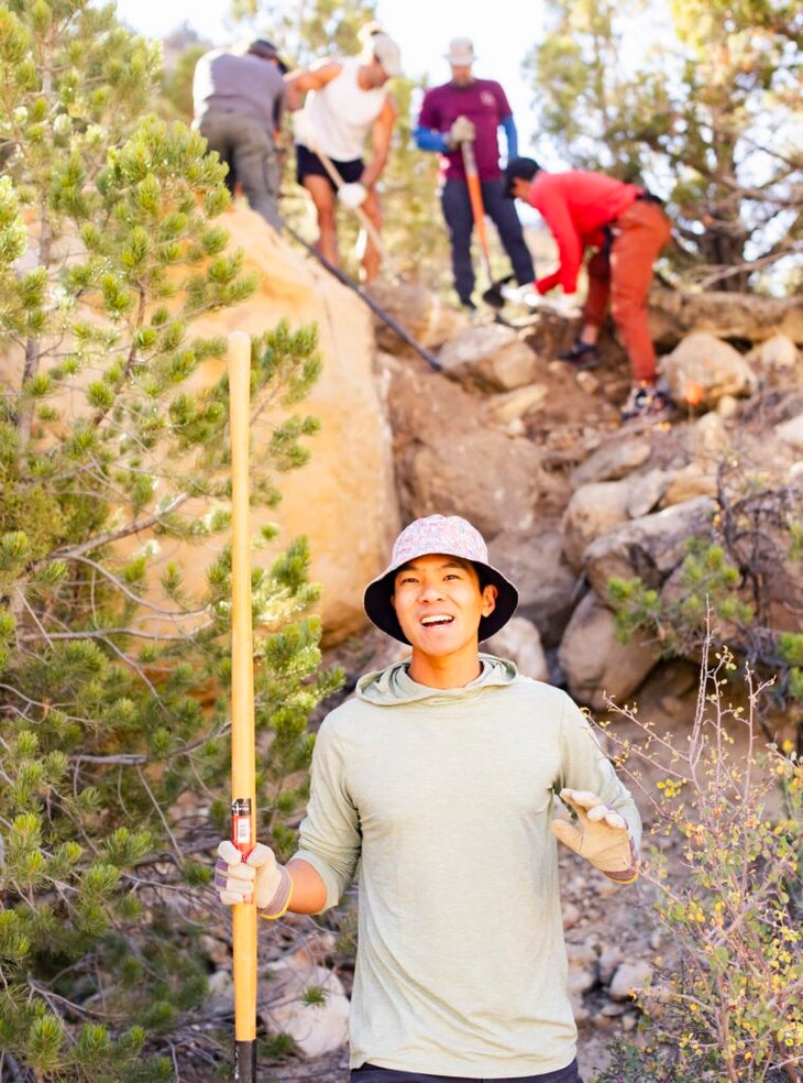 a trail volunteer