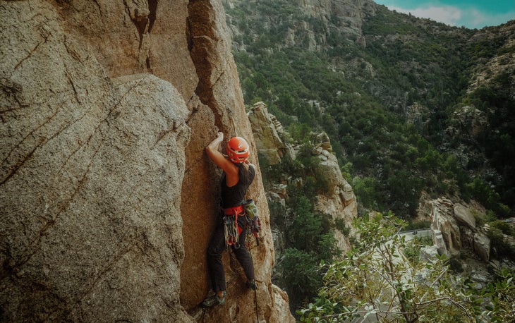 a rock climber in Tucson, AZ