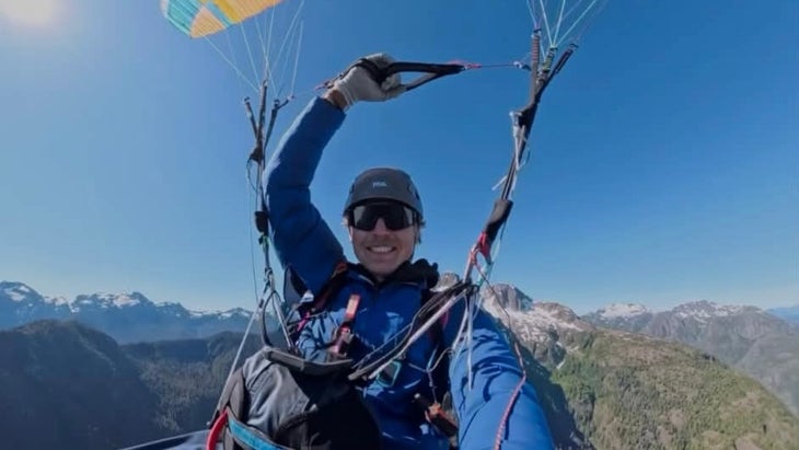Matthew Clark paragliding