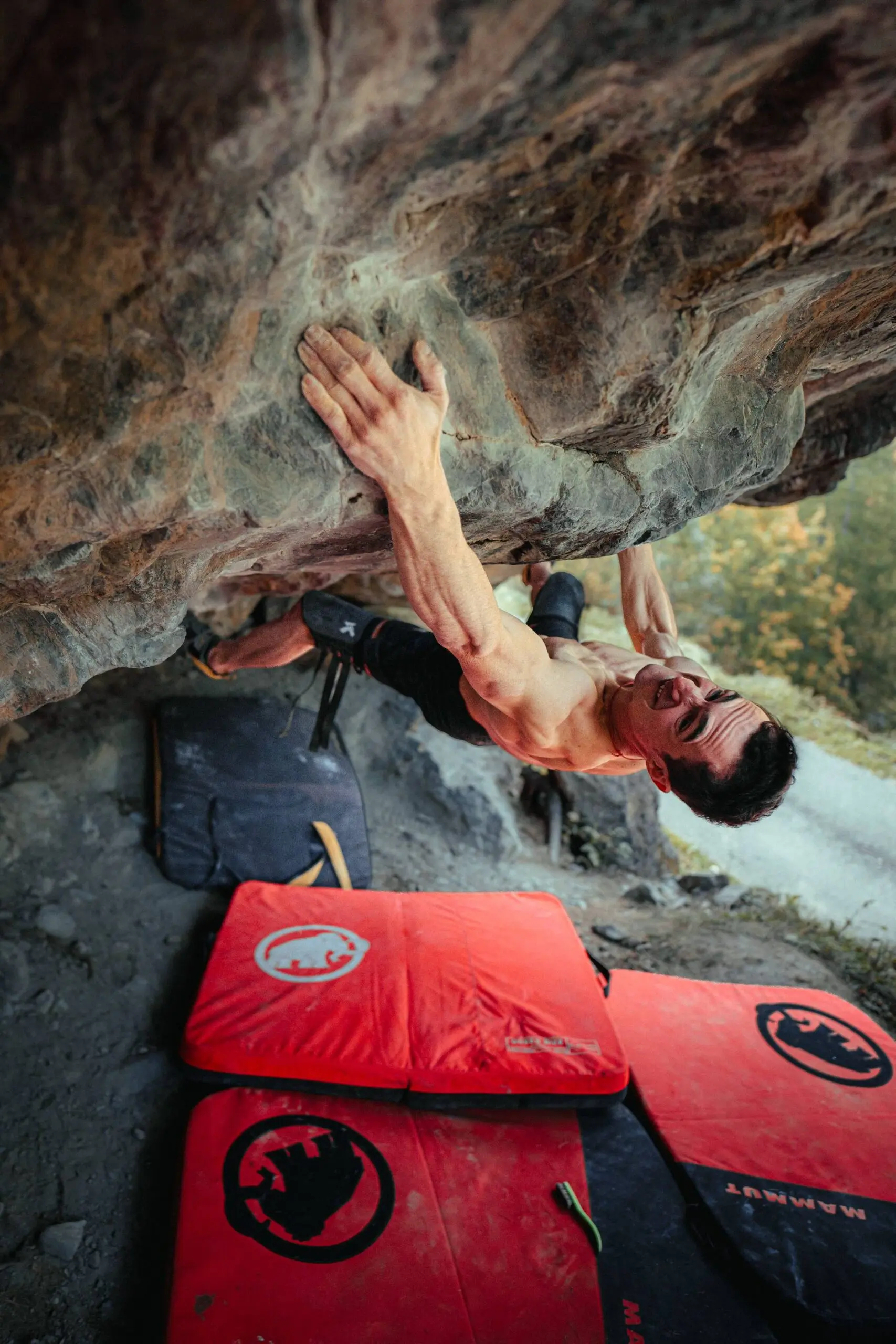 Adam Ondra climbing Exodia