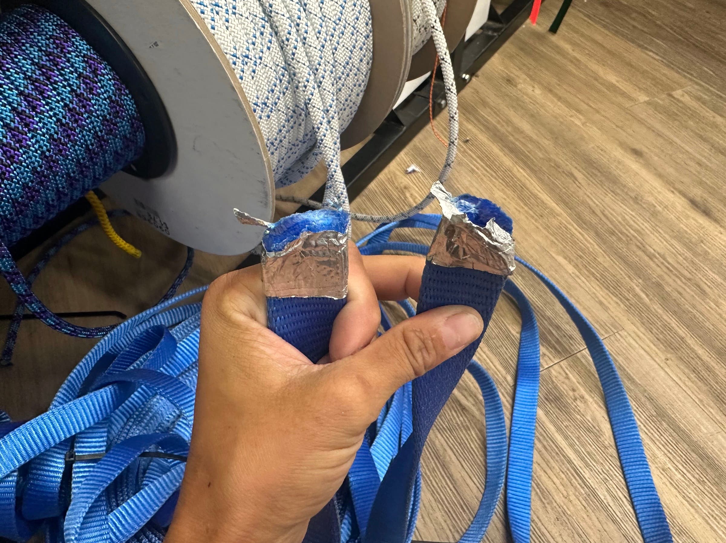 taped webbing split